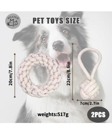 100% Natural Hemp Dog Toys Set - Durable Rope & Knot Ball for Training | Perfect for Puppies Medium & Large Dogs - Buy Online on GoSupps.com