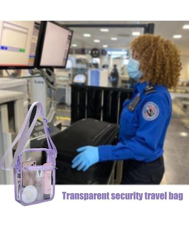 FARMARK Clear Purple Crossbody Stadium Bag | PVC Clear Purse for Concerts & Sports Events - Buy Online on GoSupps.com