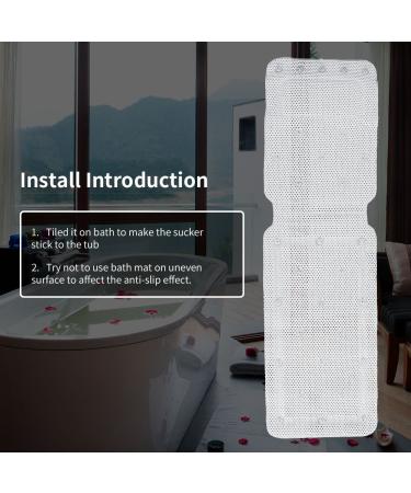 Soft Bath Cushion Pillow for Tub - Comfortable Neck Support with Extra Long Mat - 49.2 x 14.2 Inch - Bath Accessories - Buy Online on GoSupps.com