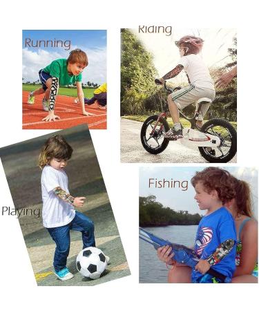 iToolai Kids Tattoo Sleeves for Boys Girls - 10 Pcs Temporary Arm Sleeves for Children | Fake Slip On Sunscreen UV Protection Cooling Arms - Buy Online on GoSupps.com