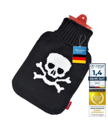 Snoozy hot water bottle with soft and cuddly cover XXL with 2 litre volume for long-lasting warmth 100% natural rubber (pirate) - Buy Online on GoSupps.com