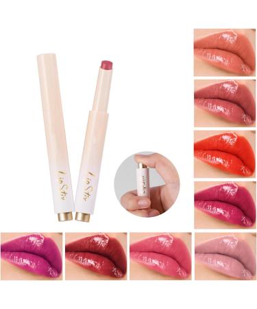 Scnvsi Pressed Lipstick Moisturizing Lip Gloss Long Lasting Lipstick Smooth Tints Makeup Supplies for Travel Party Daily - Buy Online on GoSupps.com