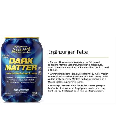 MHP Dark Matter Post-Workout Recovery Accelerator - Blue Raspberry 20 Servings - Buy Online on GoSupps.com