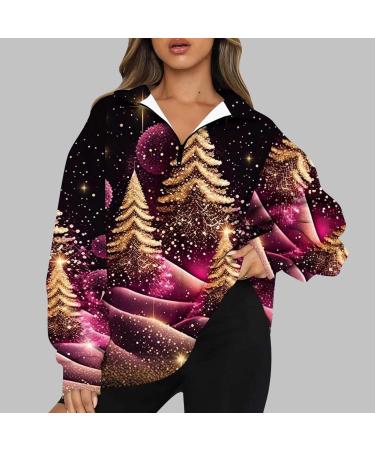 Yihaojia Women's Sweaters for Fall Graphic Crewneck Pullover Sweaters Casual Loose Long Sleeve Knit Tops Black#34 Small - Buy Online on GoSupps.com