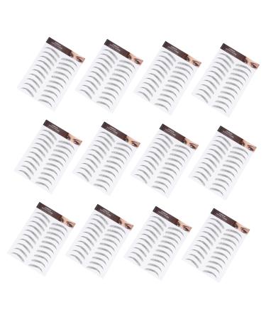 NOLITOY 12 Sheets Waterproof Eyebrow Stickers Black Stickers Hair-like False Eyebrows Cosmetics Artificial