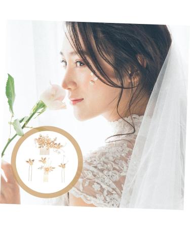 Beatifufu 1 Set Wedding Hair Comb Bridal Headdress Flower Hair Pin Wedding Headdress Bridal Headpiece Bridal Hair Accessories Wedding Hair Accessories Flower Hair Comb Flower Leaf Hair Comb - Buy Online on GoSupps.com
