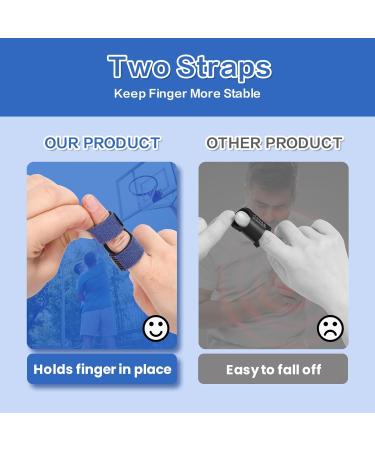 Thumb Finger Splints - Trigger Thumb Brace for Arthritis & Injury Relief - 4pcs Short Blue Protector for All Fingers - Buy Online on GoSupps.com