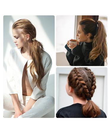 JessLab 10 Pcs Silk Satin Scrunchy Hair Ties - Gentle Elastic Ponytail Holders for Women - Assorted Colors - Buy Online on GoSupps.com