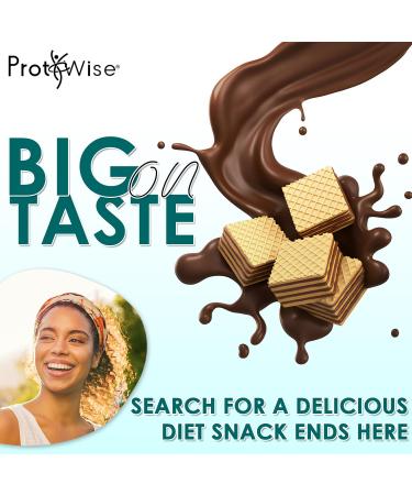 ProtiWise Protein Wafer Crisp Bar - KETO Friendly Snack | 5/Box | 200 Calories 15g Protein Low Carb Low Sugar Chocolate - Buy Online on GoSupps.com