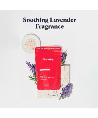 Duradry Body Soak - All-Natural Dead Sea & Himalayan Salt Bath Salts with AHA & BHA Vegan & Cruelty-Free Soothing Lavender - 14 Oz for Refreshing Deodorizing Soaks - Buy Online on GoSupps.com