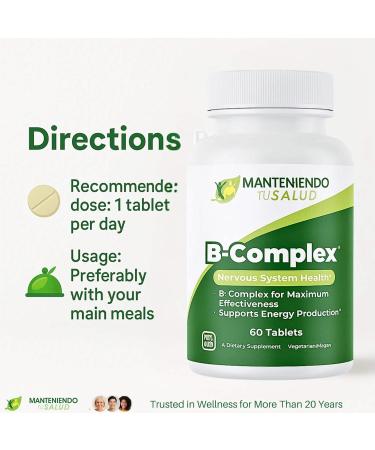 Manteniendo Tu Salud B-Complex Energy Production 60 Tablets - Buy Online on GoSupps.com