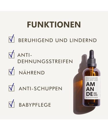 100% Organic Almond Oil - Pure Cold-Pressed 100ml for Hair Skin & Anti-Aging | Natural Facial Makeup Remover - Buy Online on GoSupps.com