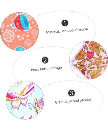Organic Washable Napkin Panty Liners for Women - 5Pcs Kit - Buy Online on GoSupps.com