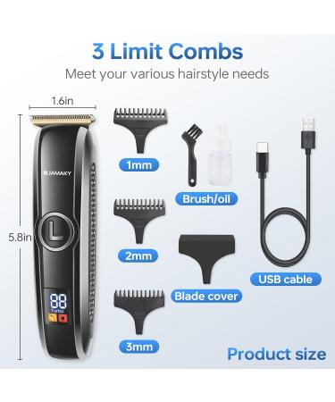 Buy Cordless Hair Clippers for Men - Zero-Gap LED USB Rechargeable 3 Combs - Ideal for Home & Barber Use - Buy Online on GoSupps.com