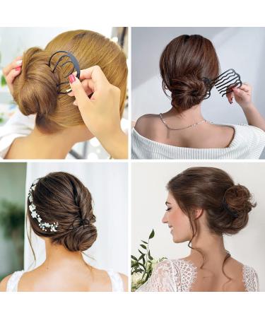 12 Pcs Hair Side Combs for Women - U Shape Hair Fork Clip for Updo Bun - French Twist Teeth Hair Pin Stick - Vintage Styling Accessories - Buy Online on GoSupps.com