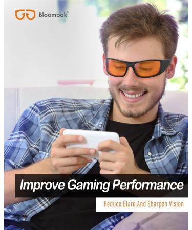 Bloomoak 99% Blue Light Blocking Glasses for Night Sleep Gaming & Screen Use | Protect Your Eyes from Computers Tablets & Phones - Buy Online on GoSupps.com