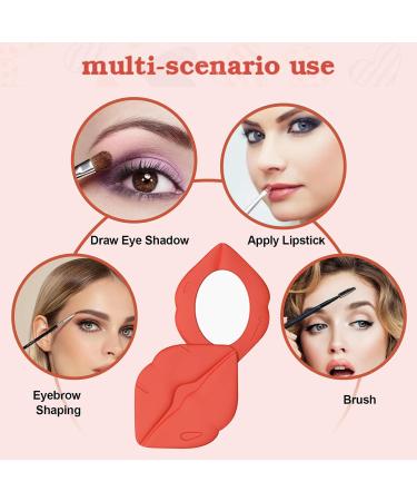 Lipstick Holder | Flexible Device with Mirror Adhesive Lip Gloss Holder Phone Card Holder | For Home Travel Family Daughter Mother Girlfriend Wife Red - Buy Online on GoSupps.com