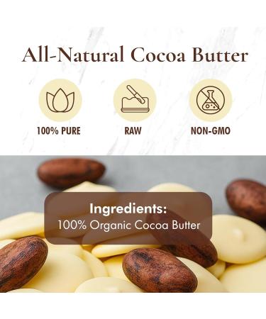 Raw Cocoa Butter-16 oz. - Non GMO - Vegan - Small disks for easy measurement - By SAAQIN - Sold exclusively by HalalEveryday 1 Pound (Pack of 1) - Buy Online on GoSupps.com