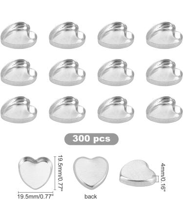 CHGCRAFT 300Pcs Empty Heart Metal Pans 19.5mm for Eyeshadow Palette - Makeup Palette Sliver - Buy Online on GoSupps.com
