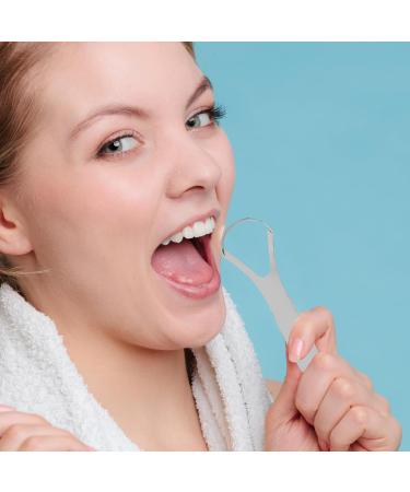 Uozonit Stainless Steel Tongue Scraper for Adults - Effective Tongue Cleaner & Oral Hygiene Tool - Buy Online on GoSupps.com