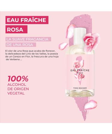 Yves Rocher EAU FRAICHE COLLECTION Rose EDT Spray for Women Fragrance Fresh Scent Delicately 100 ml./3.3 fl.oz. - Buy Online on GoSupps.com