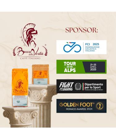 BOCCA DELLA VERITA - Caf moulu italien HERMES Ristretto Napoli 10A/90R en sachet de 250 grammes avec valve de protection - Buy Online on GoSupps.com