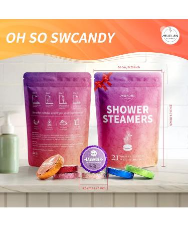 21-Pack Organic Shower Steamers with Essential Oils for Aromatherapy - Perfect Gift for Mom - Eucalyptus, Lavender, Rose, Mint, Chamomile, and Watermelon Scents - Birthday Gifts for Women and Men - Buy Online on GoSupps.com