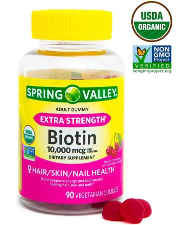 Spring Valley Biotin 10,000mcg Vegetarian Gummy Supplement 90ct + Better Guide - Vitamins & Supplements - Buy Online on GoSupps.com