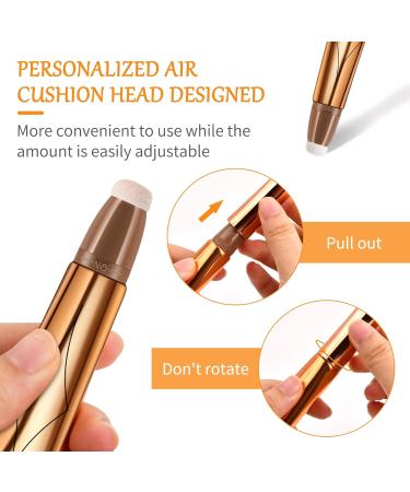  Nivofu Nivofu 3pcs Highlighter & Blush & Contour Beauty Wand Liquid Contour Stick with Applicator Face Blusher Smooth Concealer for Face Cheekbone Glow - Buy Online on GoSupps.com