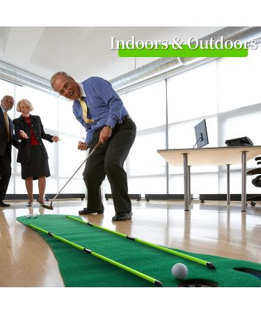MoKo Golf Alignment Stick Set - 48 Collapsible Rods for Aiming, Putting & Posture - Golf Training Aid with Tube Case - Green - Buy Online on GoSupps.com