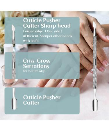 CGBE Cuticle Trimmer and Pusher Set - Professional Stainless Steel Nipper Tool for Fingernails and Toenails - Pedicure and Manicure Kit - Silver (2 Sets) - Buy Online on GoSupps.com