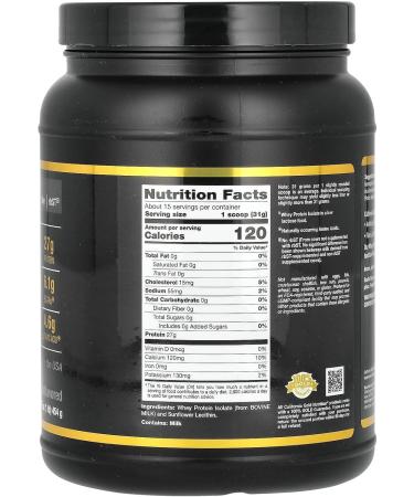 Buy California Gold Nutrition Sport Whey Protein Isolate Unflavored 1 lb - High Quality Protein Supplement for Muscle Recovery & Performance - International Shipping Available - Buy Online on GoSupps.com