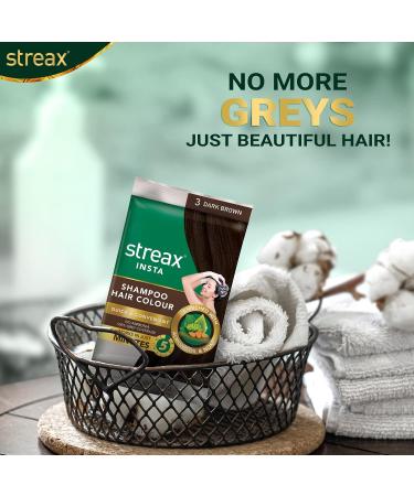 Streax Insta Hair Color Dark Brown 5 Pack 15ml - Buy Online on GoSupps.com