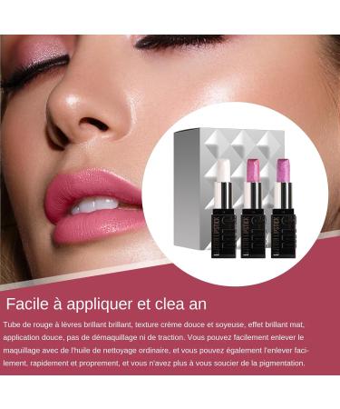 Glitter Lip Gloss 3 Lipsticks with Luminous Finishes Anti-Fag | for Valentine's Day Women Girls Parties Travel Office Home Routine - Buy Online on GoSupps.com