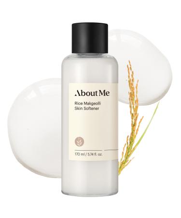 About Me Rice Makgeolli Skin Softener Triple Ferment Milky Toner with 5 Ceramides & Galactomyces Hydrating Essence Toner for Glass Skin Fragrance-Free for Dry Sensitive Skin 5.74 fl oz