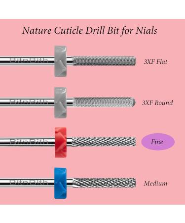 BITNBITH Nail Drill Bits Safety Cuticle Nail Buffer Bit 3/32" Tungsten Carbide Professional Drill Bit for Nail Prepare Nail Bed File Dead Skin Cleaning Manicure 2-Way Rotate For Nail Home Salon Fine Fine-Flat - Buy Online on GoSupps.com