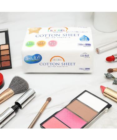 Lily Bell Soft Dry Wipes - 100% Natural Cotton, 110 Count Facial Tissues for Sensitive Skin, Lint-Free, Disposable, Strong Absorbent - Dry/Wet Use, Baby Friendly - Buy Online on GoSupps.com