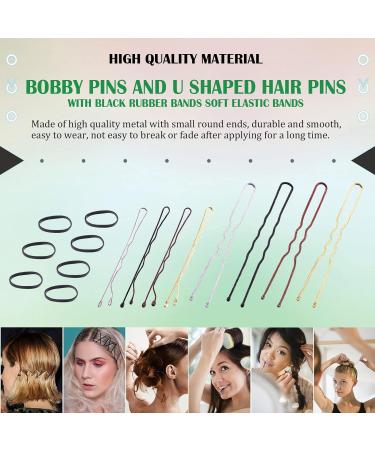 Keadic 421Pcs Metal Hair Pins Kit with Storage Case - Bobby Pins, U Shaped Clips, Hair Bands for Women - Bronze/Black/Golden/Silver - Thick Hair Accessories - Buy Online on GoSupps.com