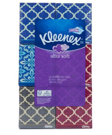 Kleenex Ultra Soft Tissues, 3-Ply, Pack of 6 Each 85 Count 85 Count (Pack of 6)