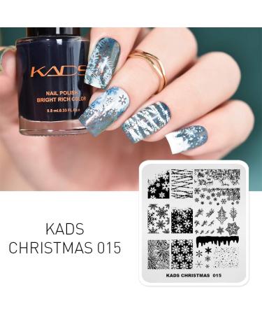 Alexnailart Christmas Nail Stamping Plate CH015 - Professional Manicure Stencil for Festive Nail Art - Buy Online on GoSupps.com
