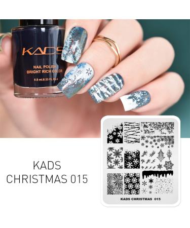 KADS CH015 Christmas Stamping Plate - Nail Art Decoration Tool | Christmas Tree & Snowflake Designs for Festive Nail Art - Buy Online on GoSupps.com