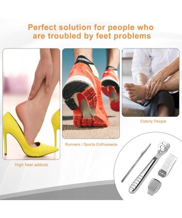 Stainless Steel Hornhaut Hobel Foot Scraper Set - Corn al Remover & Pedicure Tools with 10 Replacement Blades for Effective Hard Skin & Heel Care - Buy Online on GoSupps.com