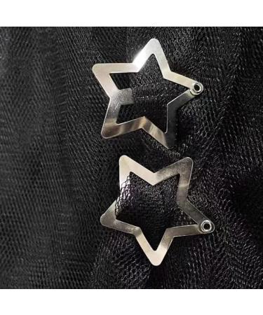 20 Pieces Star Hair Clips Silver Star Shaped Metal Snap Clips for Hair Barrettes Hairpins for Women Girls Egirls Hair Accessories - Buy Online on GoSupps.com