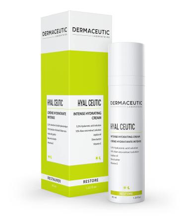 Dermaceutic Hyal Ceutic - Intense 24hr moisturizing cream with Hyaluronic acid Aloe Vera Vitamin E and Jojoba oil - 40ml