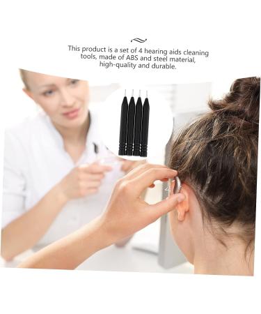 Duct Cleaning Tools Set - Headphone & Hearing Amplifier Maintenance Kit | Metal Black | 4pcs - Buy Online on GoSupps.com