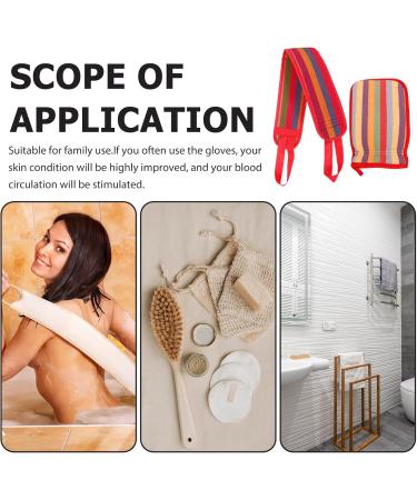 FOMIYES Exfoliating Back Scrubber Set - Shower Gloves & Towel for Men & Women - Perfect for Smooth Skin - Buy Online on GoSupps.com