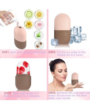 GeeRic Ice Face Roller | Silicone Facial Rollers for Dark Circles & Pore Shrink | Beauty Massage Tool for Skin Care (Coffee - Buy Online on GoSupps.com