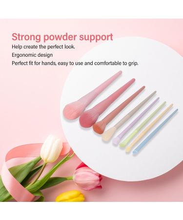 Powder Brush Set Artificial Fiber Wool Practical and Ergonomic Professional Makeup Brush Set 8 Pieces Soft for Daily Travel - Buy Online on GoSupps.com