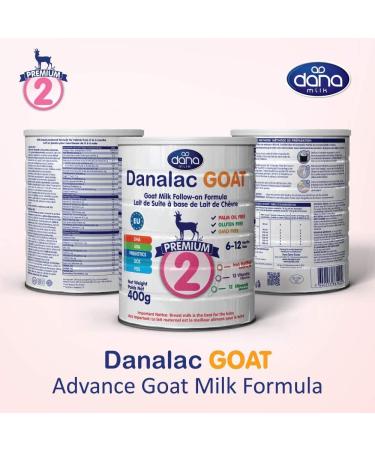 DANALAC PREMIUM Baby Milk Powder with Goat Milk 2nd Age for Infants and Babies Aged 6-12 Months - EU-2020 Formula (400 g Pack of 1) - Buy Online on GoSupps.com