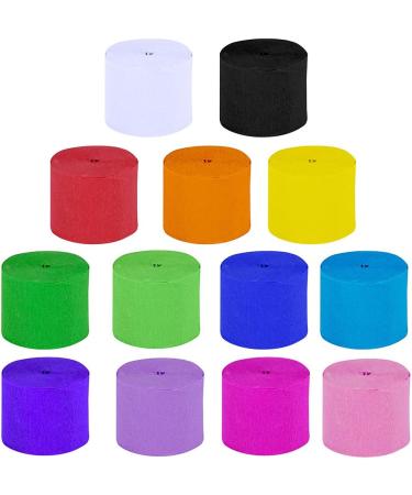 Supla 13 Rolls 355 Yard Party Streamers in Red Green Blue White Black Crepe Paper - Ideal for Birthday & Christmas Decorations - Buy Online on GoSupps.com